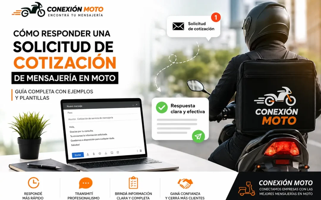 Cómo responder una solicitud de cotización de mensajería en moto (con ejemplos y plantillas)